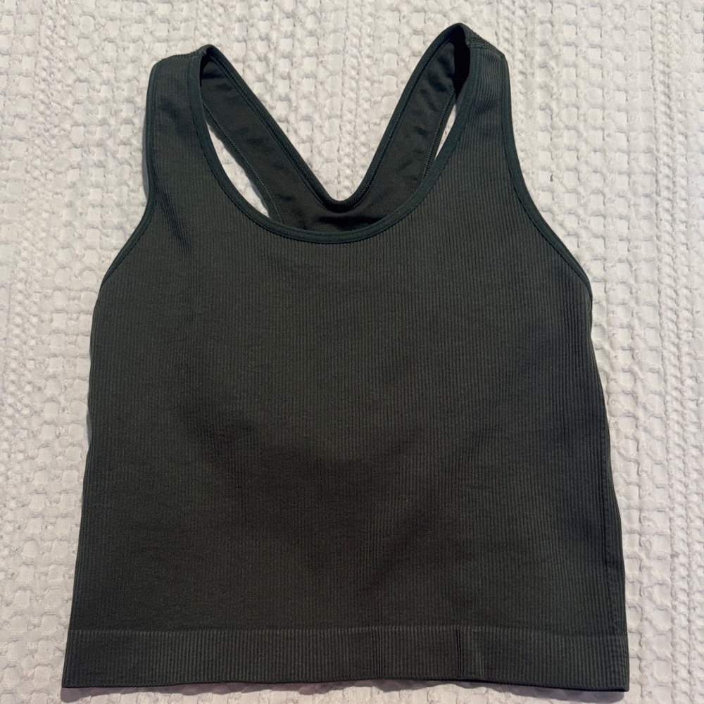 DSG Green Ribbed Tank Top